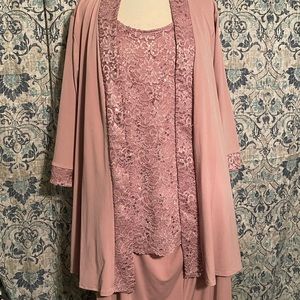 Semi Formal Pantsuit, size 26WP, Catherines, dusty pink